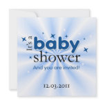 Modern Text Blue Stars Funny Baby Shower Party
