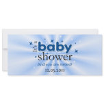 Modern Text Blue Stars Funny Baby Shower Party