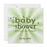 Modern Text Green Stars Funny Baby Shower Party