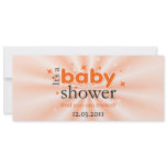 Modern Text Orange Stars Funny Baby Shower Party