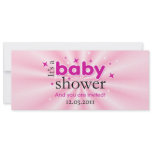 Modern Text Pink Stars Funny Baby Shower Party