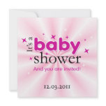 Modern Text Pink Stars Funny Baby Shower Party