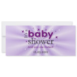 Modern Text Purple Stars Funny Baby Shower Party Invite