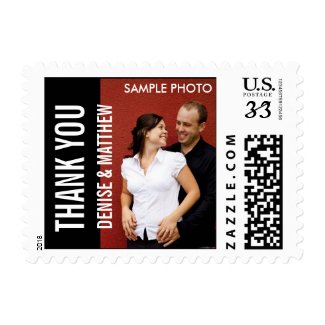 Modern Thank You Postage Stamps with Photo stamp