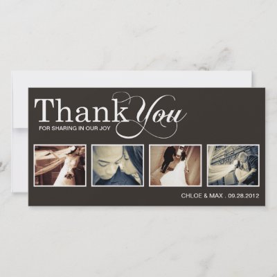 MODERN THANKS | WEDDING THANK YOU CARD CUSTOM PHOTO CARD