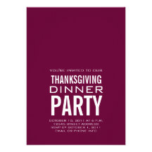 MODERN THANKSGIVING DINNER PARTY INVITATION WINE