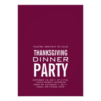 MODERN THANKSGIVING DINNER PARTY INVITATION WINE