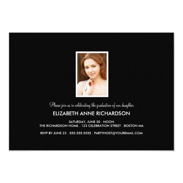 Modern Three Photo Graduation Party Invitation