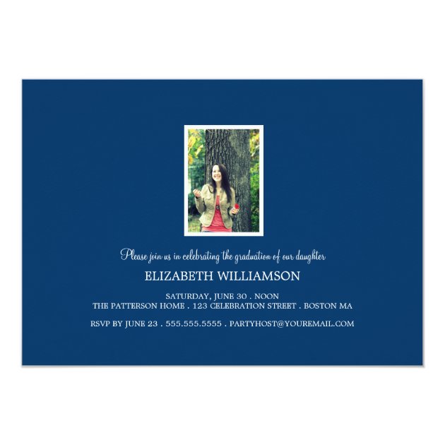 Modern Three Photo Graduation Party Invitation