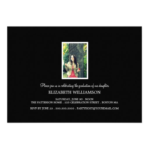 Modern Three Photo Graduation Party Invitation