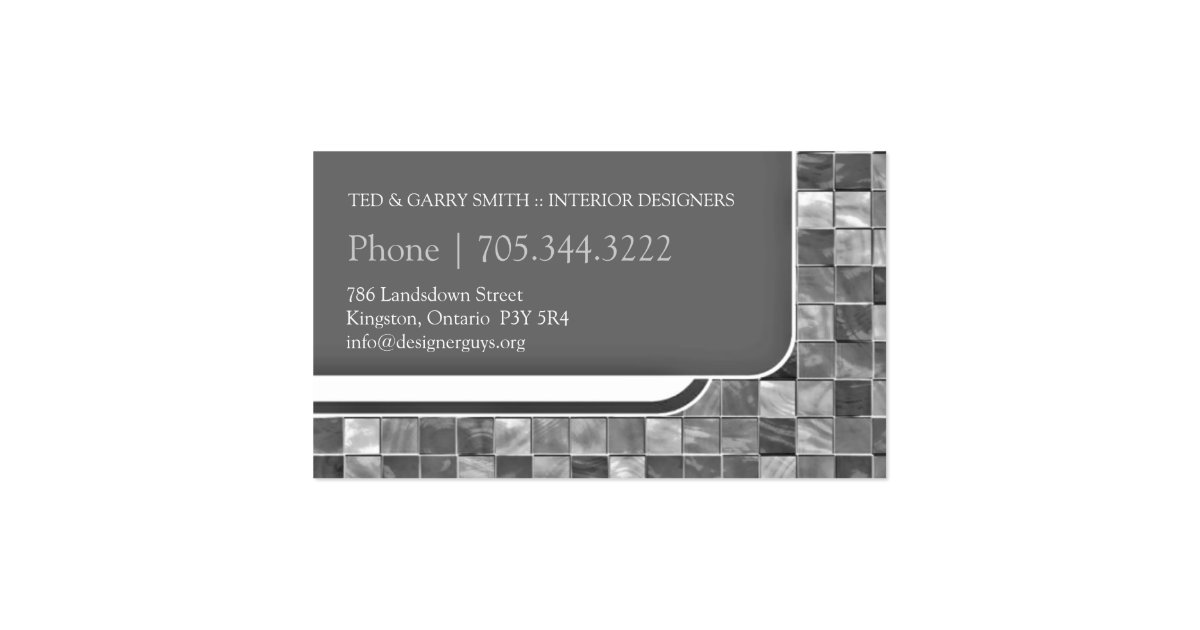 Modern Tiles Business Card Zazzle