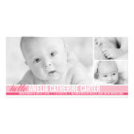 Modern Tones Baby Girl Birth Announcement photo cards