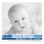 Modern Tones Birth Announcements - Blue invitations