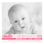Modern Tones Birth Announcements - Pink invitations