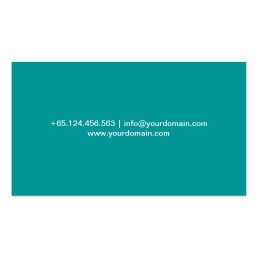 Modern Torquoise Profile Card Business Card Templates (back side)