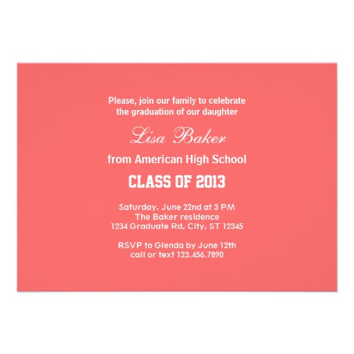 Modern Transparency Graduation Announcement