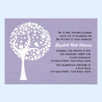 Modern Tree Bat Mitzvah Invitation invitations