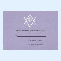 Modern Tree Bat Mitzvah RSVP invitations