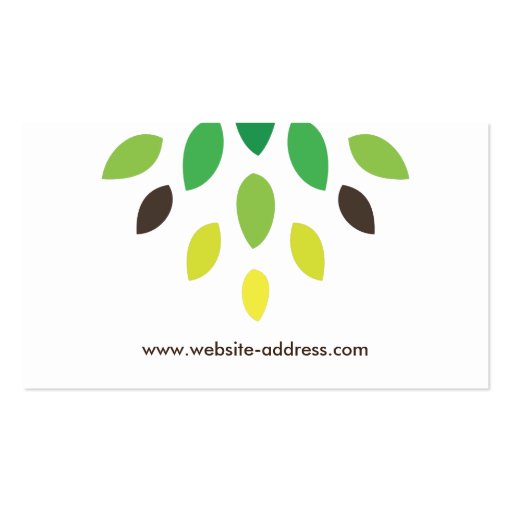MODERN TREE BROWN/GREEN Business Card (back side)