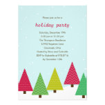 Modern Trees Holiday Party Invitation invitations
