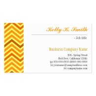 modern, trendy, cool, stylish sunny yellow chevron business card template