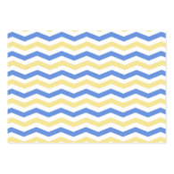 Modern, trendy, elegant blue and yellow chevron business card template