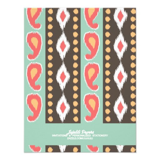 Modern Tribal Colorful Birthday Party Invites