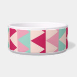 Modern tribal geometric pattern stripes chic print pet bowl