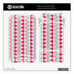 Modern tribal geometric pattern stripes chic print motorola droid x2 decal
