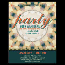 Modern Tribal Sunshine Ready Made Party Flyers flyers