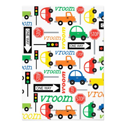Modern Trucks Boy Baby Shower Invitation