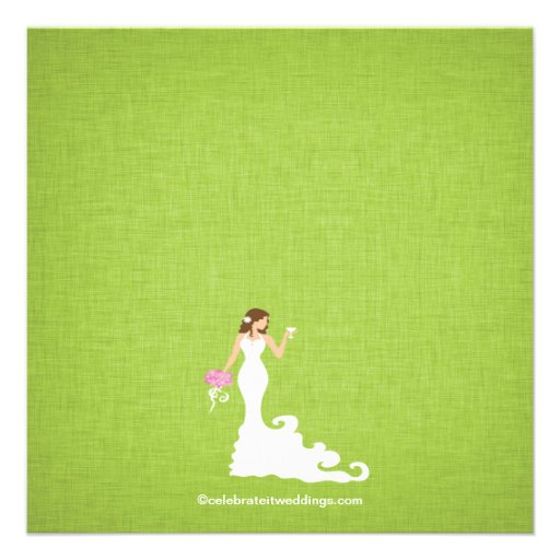 Modern Turquoise Green Bride Wine Bridal Shower Announcements