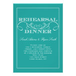 Modern Turquoise Rehearsal Dinner Invitation
