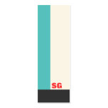 Modern Turquoise Stripe Mini Business Card business cards