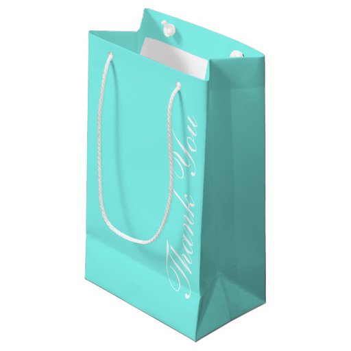 modern turquoise tiffany blue wedding favor small gift bag Zazzle