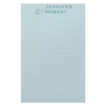 Modern Tweed Type in Blue Customized Stationery