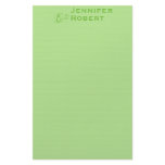 Modern Tweed Type in Green Stationery