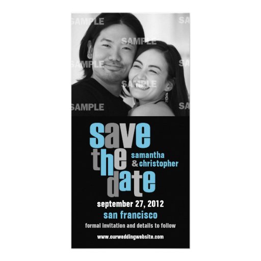 Modern Type Save The Date Photo Card