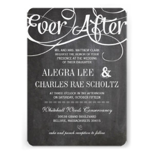 Modern Typography Chalkboard Ever After Chalkboard Announcement