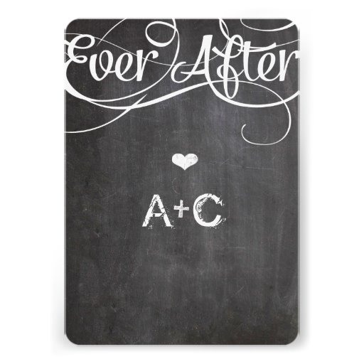 Modern Typography Chalkboard Ever After Chalkboard Announcement