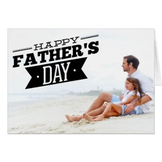Modern Typography Happy Father's Day Photo Card