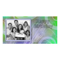 Modern, unique design personalized photo card