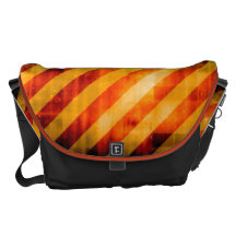 Modern Urban Vivid Striped Warning Messenger Bags
