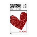Modern Valentine Heart  Custom Postage Stamps stamps
