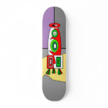 Modern vases in red white blue skateboards