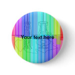 Modern vases transparent rainbow buttons