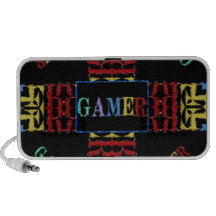 Modern Video Gamer Mosaic Mp3 Speakers