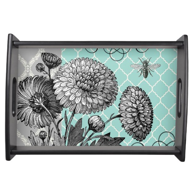 Modern vintage floral service trays-0