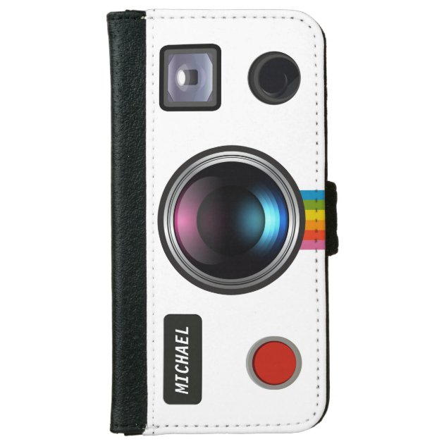 Modern Vintage Instant Camera Old Fashion Look iPhone 6 Wallet Case-2