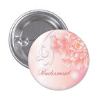 modern vintage spring Peony floral bridesmaid Pins